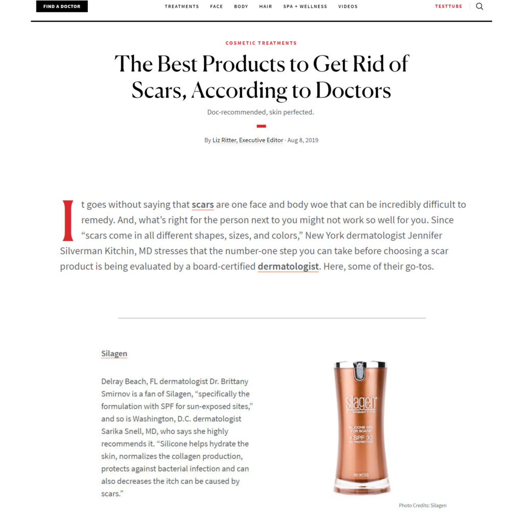 NewBeauty Aug 2019 The Best Products to Get Rid of Scars Silagen